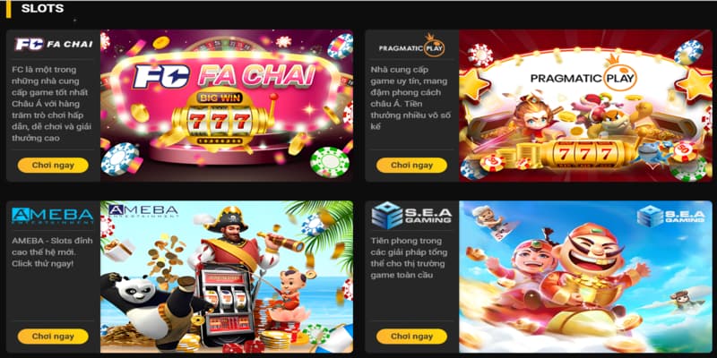 Giới thiệu các sảnh game slot tại 888B